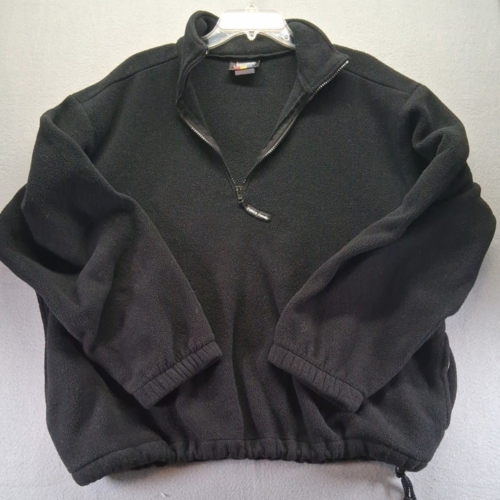 Hartwell‎ Viasport Men Pimco Funds Black Fleece Quarter Zip Swerater Size XL